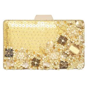9367 Gold Clutch Purses Gift Wedding Handmade Evening Handbags Party Bridal